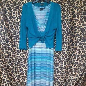 Casual dress with coordinating shrug